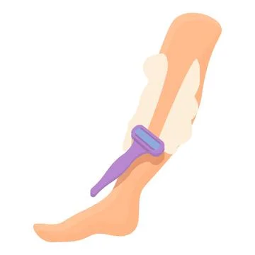 Leg razor icon cartoon vector. Aroma footcare 스톡 일러스트