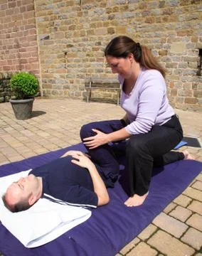 Leg stretching Stock Photos