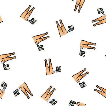 Leg tan paint vector seamless pattern Stock Illustration