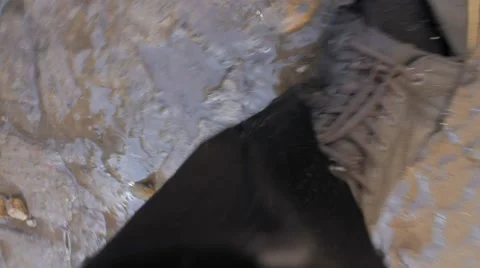 Leg with a tattered Shoe Stock-Footage 65188461