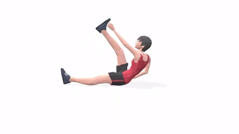 Leg Twist Touch red Video stock 146958270