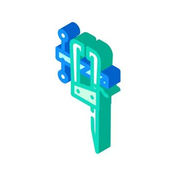Leg vice isometric icon vector illustration Stock Illustration
