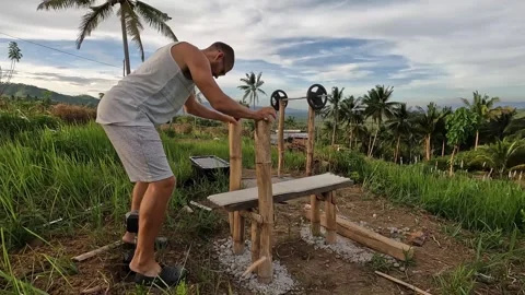 Leg workout Stock Footage 278496001