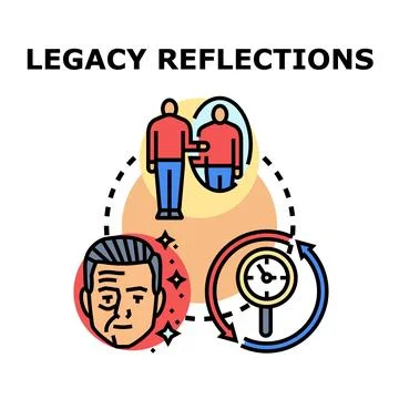 Legacy reflections and future self concept vector Stock Illustration