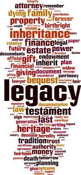 Legacy word cloud Stock Illustration