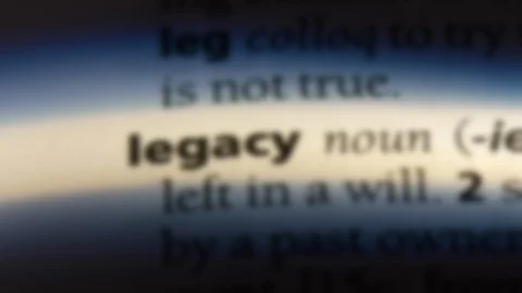 Legacy word in a dictionary. Stock Footage 99562128