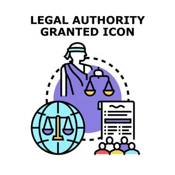 Legal authority granted concept vector illustration design Stock Illustration
