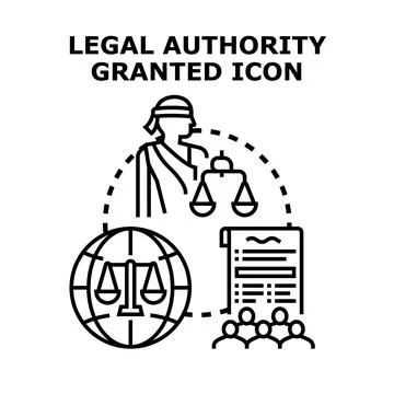 Legal authority granted concept vector illustration design Stockillustratie