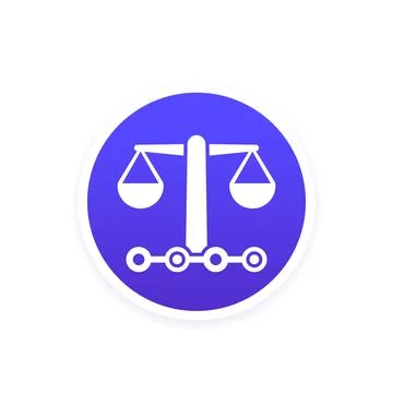 Legal case progress icon for web Stock Illustration