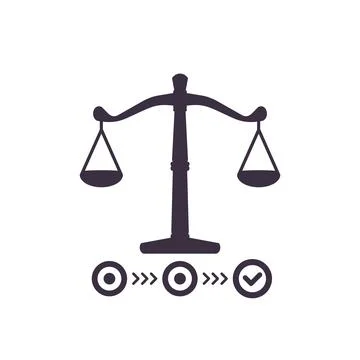 Legal case progress vector icon Stock Illustration
