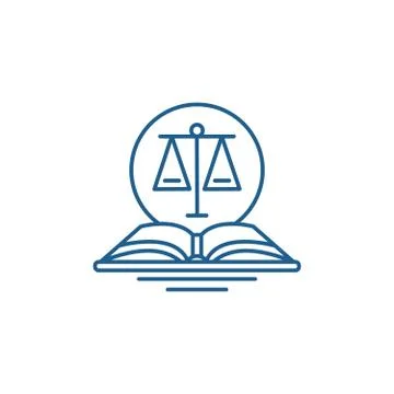 Legal code line icon concept. Legal code flat vector symbol, sign, outline Stock-Illustration