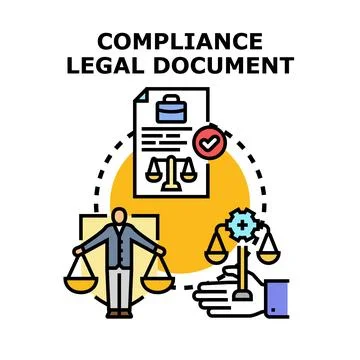 Legal compliance document vector concept illustration 스톡 일러스트