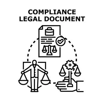 Legal compliance document vector concept illustration 스톡 일러스트