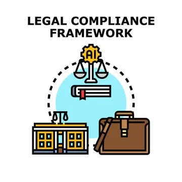 Legal compliance framework using artificial intelligence concepts Stock Illustration