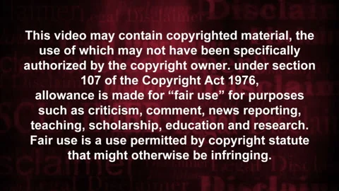 Legal disclaimer fair use on red looping... Stock Video Pond5