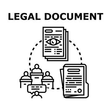 Legal document concept with expert advice and privacy Stock Illustration