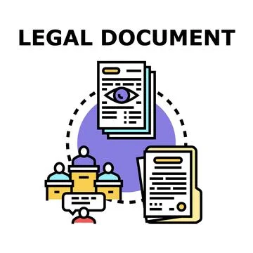 Legal document concept with expert advice and privacy Stock Illustration