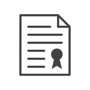 Legal document icon flat vector on white background Stock Illustration