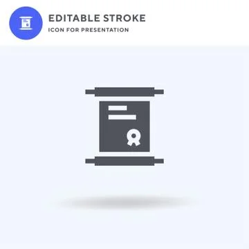 Legal Document icon vector, filled flat sign, solid pictogram isolated on whi Illustrazione stock