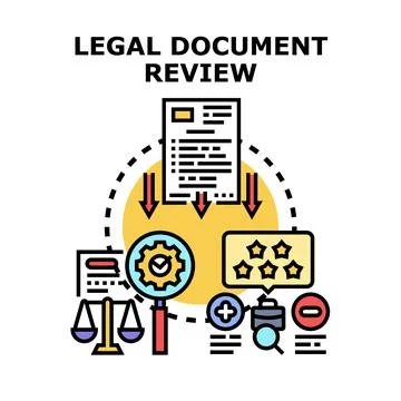Legal document review process vector concept illustration Stockillustratie