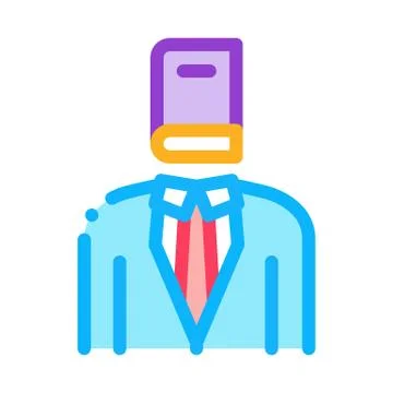 Legal representative icon vector outline illustration Stock Illustration