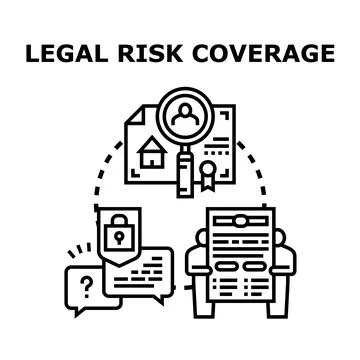 Legal risk coverage concept protecting property and investment Stock Illustration