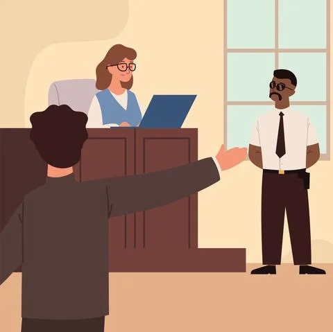 Legal trial process Ilustração Stock