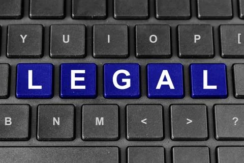 Legal word on keyboard Foto stock