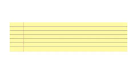 Legal yellow rectangular paper sheet of notepad with ruled line designs, ideal Stock Illustration