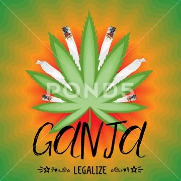 Legalize Cannabis banner Stock Illustration