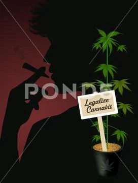 Legalize cannabis Stock Illustration