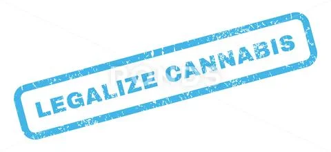 Legalize Cannabis Rubber Stamp Stock Illustration