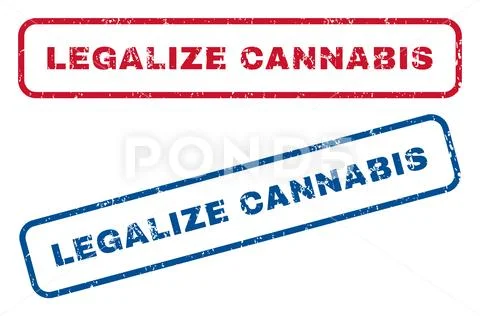 Legalize Cannabis Rubber Stamps Stock Illustration