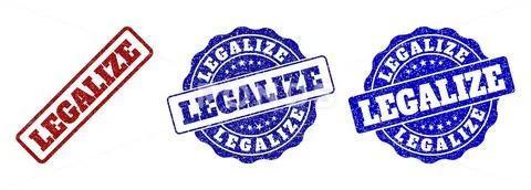 LEGALIZE Grunge Stamp Seals Stock Illustration