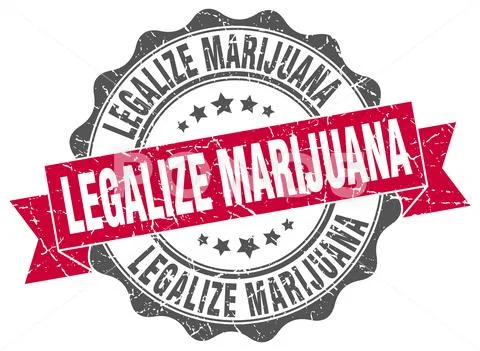 Legalize marijuana stamp. sign. seal Stock Illustration
