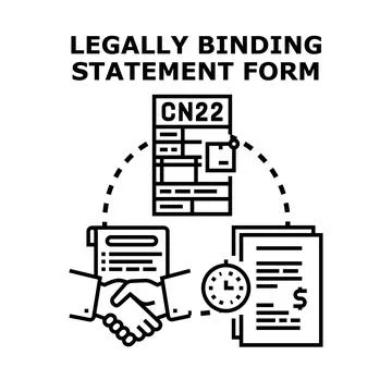 Legally binding statement form agreement concept Stock Illustration