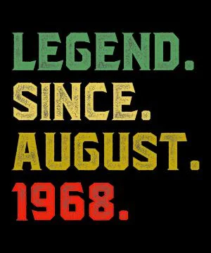 Legend Since August 1968 Stock Illustration