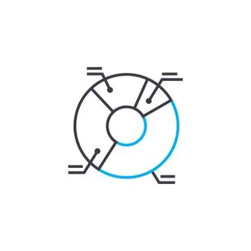 Legend of the diagram vector thin line stroke icon. Legend of the diagram Stock Illustration