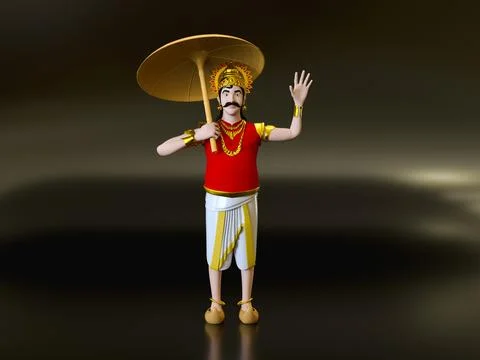 The legend of King Mahabali Stock Illustration