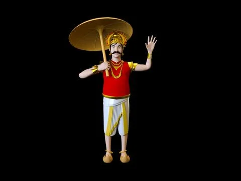 The legend of King Mahabali Stock Illustration