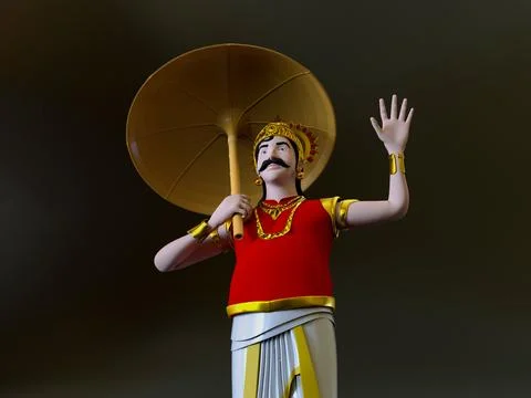 The legend of King Mahabali Stock Illustration