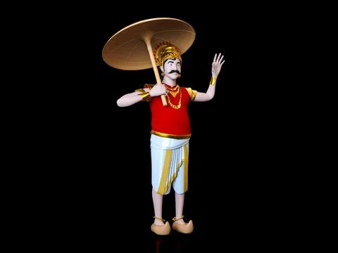 The legend of King Mahabali Stock Illustration