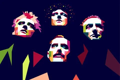 Legend Queen Band Stock Illustration