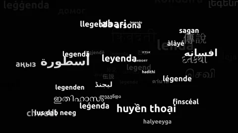 Legend Translated in 59 Worldwide Languages Endless Looping 3d Zooming Wordcl Stock-Footage 145213460