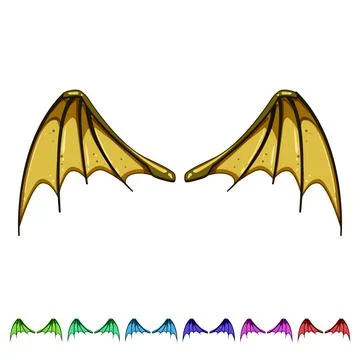 Legend wings dragon cartoon vector graphic Stock Illustration
