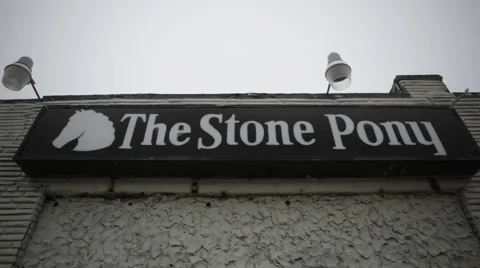 Legendary Music Bar The Stone Pony in Asbury Park New Jersey Stock Video Stock Footage