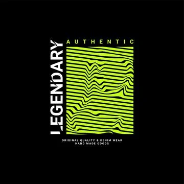 Legendary, suitable for designing clothes, t-shirts, jackets, hoodies Stock Illustration