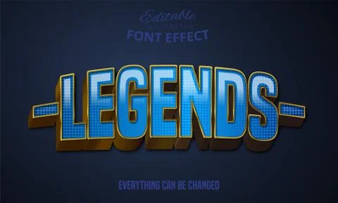 Legends text, editable font effect Stock Illustration