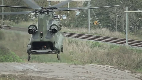 Legerhelicopter Stock Footage 82647557