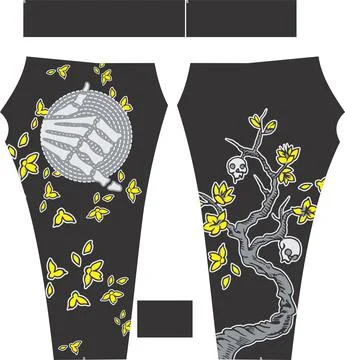 Legging Artwork Pattern Mock ups Designs Vectors Stock Illustration